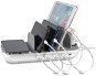 4smarts Charging Station Family Evo 63W with PD, Wireless Charger and Cables, grey / white - Charging Stand