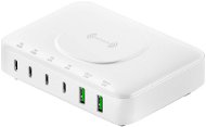 4smarts 7in1 GaN Charging Station 100W with Wireless white - Töltő adapter