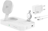 Töltőállvány 4smarts Qi2 Charging Station Trident with MFi Fast Charger for Apple Watch white - Nabíjecí stojánek