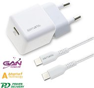 4smarts Wall Charger VoltPlug Mini PD 30 W with GaN and USB-C to USB-C Cable, 1,5 m, fehér - Töltő adapter