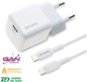 4smarts Wall Charger VoltPlug Mini PD 30 W with GaN and USB-C to USB-C Cable 1.5 m white - Nabíjačka do siete