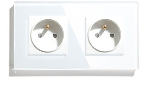 iQtech Millennium KIM1W2, Smartlife chytrá Wi-Fi 2× zásuvka F s měřením spotřeby, 16 A, bílá - Chytrá zásuvka - Hlavní obrázek