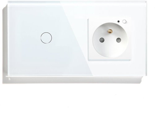 iQtech Millennium KIM1WW, Smartlife chytrý Wi-Fi vypínač + zásuvka F s měřením spotřeby, 16 A, bílá - Smart Socket - Main image
