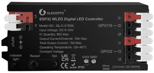 GLEDOPTO GL-C-015WL ESP32 WLED Digitální LED ovladač - Smart Wireless Remote - Main image