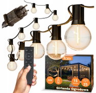 Smart LED Zahradní světelná stmívatelná girlanda 15m 25x LED žárovka E12 dálkové ovládání - Light Chain