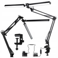 SMART LED Stolní pracovní LED lampička s klipem CCT/2 × 10 W/2 × 300 Lm/USB/černá barva - Table Lamp