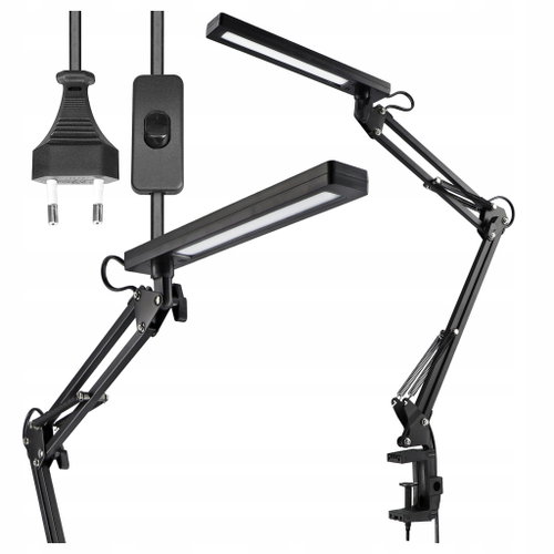 SMART LED Stolní stmívatelná pracovní LED lampička s klipem 5 W/200 Lm/černá barva - Table Lamp - Main image