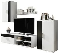 Nejlevnější nábytek Nejby bílá/černá - Obývací stěna