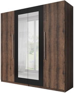 Nejlevnější nábytek Wilder se zrcadlem - dub monastery / černá - Wardrobe