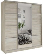 Nejlevnější nábytek Litolaris 150 se zrcadlem - dub sonoma - Šatní skříň