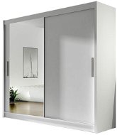 Šatníková skriňa Nejlevnější nábytek Gamba VI – biely mat/zrkadlo - Šatní skříň