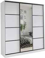 Nejlevnější nábytek Harazia 180 so zrkadlom – biely mat - Šatníková skriňa