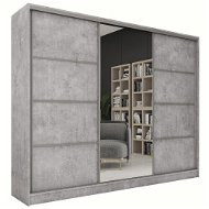 Nejlevnější nábytek Litolaris 250 se zrcadlem - beton - Šatní skříň