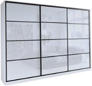 Nejlevnější nábytek Harazia 280 bez zrkadla – biely lesk - Šatníková skriňa