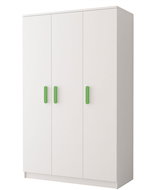 Nejlevnější nábytek Damaso 3D - bílá / limetka - Wardrobe
