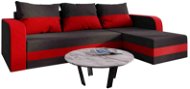 Nejlevnější nábytek Lefhet bis – čierna látka/červená látka - Sedacia súprava