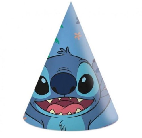SMART BALLOONS Paper hats Stitch and angel - 6 pcs - Party Hats - Main image