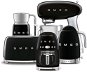 SMEG 50's Retro Style 4,8 l Küchenmaschine schwarz, mit Edelstahlsockel + Kaffeemaschine + Schnellkochtopf - Set
