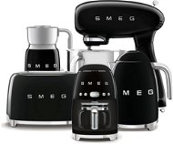 SMEG 50's Retro Style 4,8 l-es konyhai robotgép fekete, rozsdamentes acél tállal + motorháztető + Sü - Szett