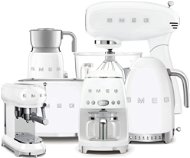 Kuchyňský robot SMEG 50's Retro Style 4,8 l bílý, se skleněnou miskou + Překapávač +  Rychlovarná ko - Set