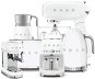 Kuchyňský robot SMEG 50's Retro Style 4,8 l bílý, se skleněnou miskou + Překapávač +  Rychlovarná ko - Set