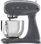 SMEG 50's Retro Style Küchenmaschine 4,8 Liter - Grau mit Edelstahlschüssel - Küchenmaschine