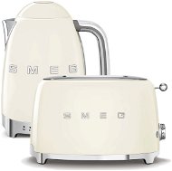 Wasserkocher SMEG 50's Retro Style 1,7l LED Anzeige Creme + Toaster SMEG 50's Retro St - Set