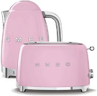 Wasserkocher SMEG 50's Retro Style 1,7l LED Anzeige rosa + Toaster SMEG 50's Retro Sty - Set