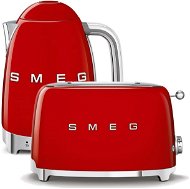 SMEG 50's Retro Style 1,7l vízforraló LED kijelző piros + SMEG 50's Retro Style 2x2 kenyérpirító piros 950W - Szett