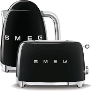 rychlovarná konvice SMEG 50's Retro Style 1,7l černá + topinkovač SMEG 50's Retro Style 2x2 černý 95 - Set