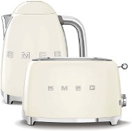 Wasserkocher SMEG 50's Retro Style 1,7l creme + Toaster SMEG 50's Retro Style 2x2 creme - Set
