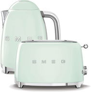 SMEG 50's Retro Style 1,7l pastellgrüner Wasserkocher + SMEG 50's Retro Style 2 Toaster - Set