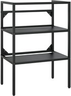 SHUMEE Koupelnový regál pod umyvadlo černý 59 × 38 × 83 cm železo - Koupelnová skříňka