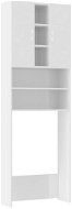 SHUMEE Skříňka nad pračku bílá s vysokým leskem 64 × 25,5 × 190 cm - Fürdőszobai szekrény