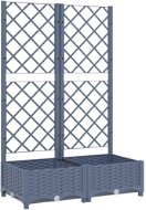 SHUMEE Truhlík s treláží, tmavě šedý80 × 40 × 121,5 cm PP - Truhlík
