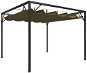 Shumee Záhradný altánok so zaťahovacou strechou 3 × 3 m taupe 180 g/m2 - Záhradný altánok