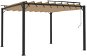 Shumee Altán s lamelovou střechou 3 × 3 m taupe tkanina a hliník - Zahradní altán