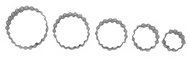 SMOLIK CIRCLE Set of 5 pcs 700 serrated d50 mm, tinned - Cookie Cutters