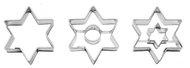 SMALL STAR Set of 3 pcs 798 40 × 46 mm 2 pcs with centre, tinned - Cookie Cutter