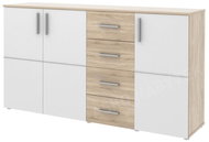 Nejlevnější nábytek IDA 05, sonoma světlá/bílá - Chest of Drawers