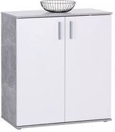 Cheapest furniture INA 01, concrete/white - Chest of Drawers