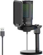 Sandberg streamovací USB mikrofón, RGB - Mikrofón