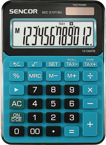 SENCOR SEC 372T/BU Blue Main image SENCOR SEC 372T/BU Blue - Calculator - Main image