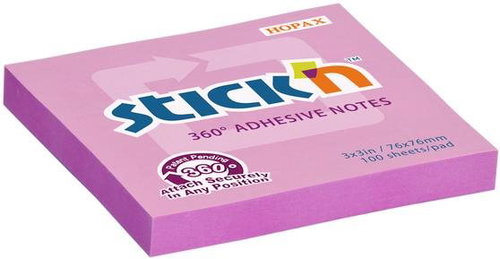 STICK´N 360°, 76x76mm, Pink, 100 Sheets - Sticky Notes - Main image