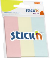 STICK´N 76 × 25 mm, pastel mix, 3 × 50 sheets - Self-Adhesive Labels