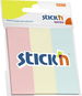 STICK´N 76 × 25 mm, pastel mix, 3 × 50 lístků - Samolepicí štítky