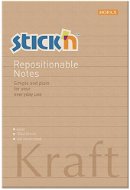 STICK´N KRAFT, 150 × 101 mm, přír.hnědý linkovaný, 100 lístků - Sticky Notes