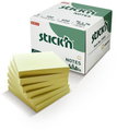 STICK'N BY HOPAX 76 x 76 mm, 6 x 100 lístků, pastelově žlutý