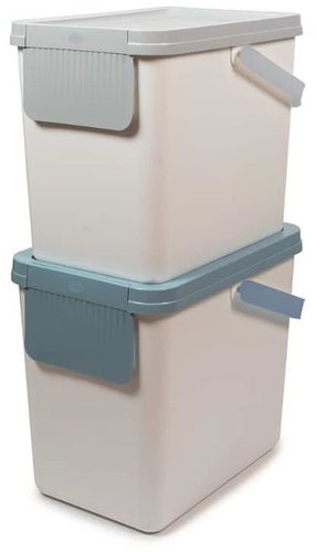 SNIPS Sorted waste bin 25 l 2 pcs white + lid mix - Rubbish Bin - Main image