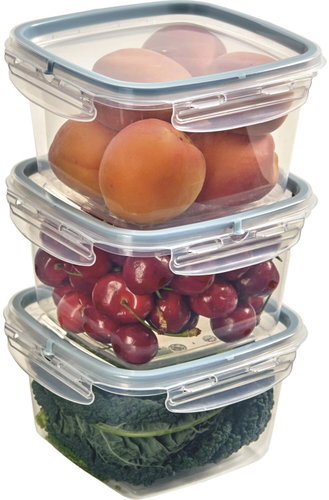 Snips Sada dóz na potraviny 1 l, 3 ks, BPA Free, transparentní a modrá - Food Container Set - Main image